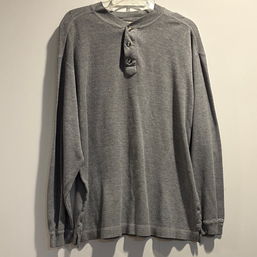 Vintage County Seat Gray Henley Men's Shirt